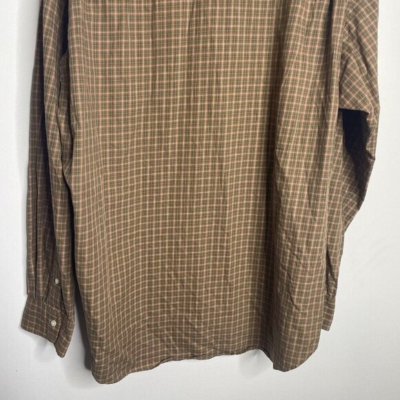 Polo Ralph Lauren Dress Shirt Stanton Classic Fit L/S Men 2XL Brown Plaid XXL - Picture 8 of 8